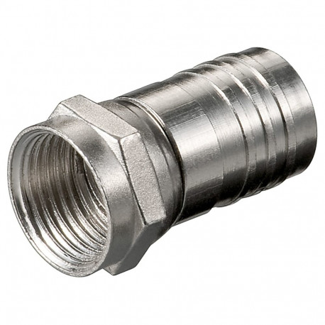 Goobay pressitav F-pistik 8.0 mm (10 tk)