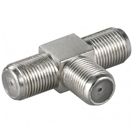 Goobay F-adapter, kolmik: F-pesa > topelt F-pesa (10 tk)