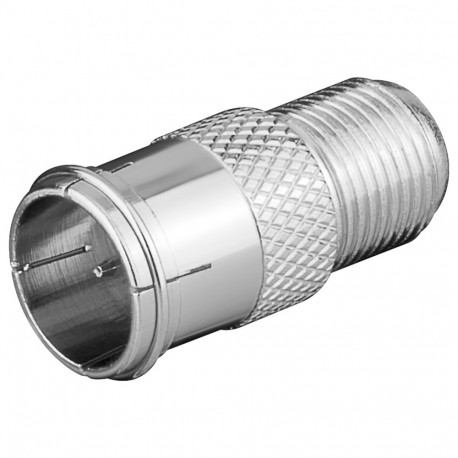 Goobay F-adapter: F-kiirpistik > F-pesa, tsingist (10 tk)