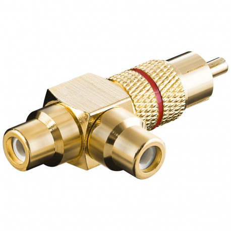 Goobay RCA Y Adapter red