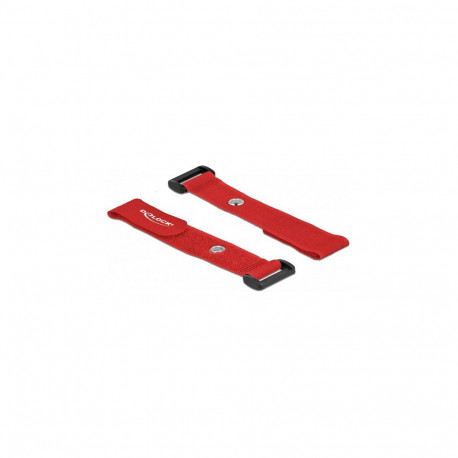 Takjakinnitusega kaablisidemed aasaga ja kinnitusavaga 190 x 25 mm 5 tk, punased