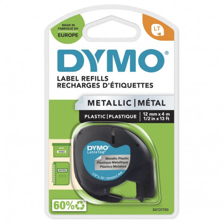 "Dymo Letratag Band Metall silber 12 mm x 4 m"
