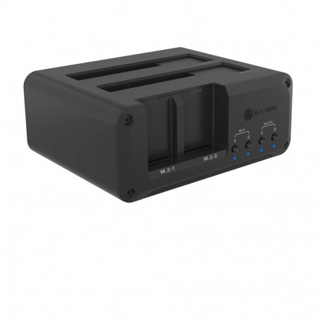 "4-bay DockingStation für 2x M.2 NVMe und 2x 2,5""/3,5"" HDD/SSD in Single Modus, Host USB 3.2 Gen 2