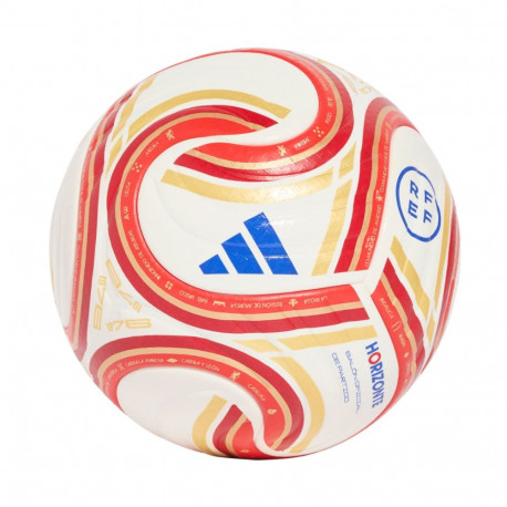 Piłka nożna adidas Spain RFEF 26/27 Pro biało-czerwono-pomarańczowa KE5082