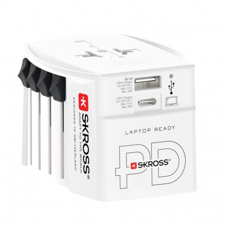 Skross reisadapter MUV USB AC 45 PD