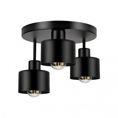 ZD177 rippuv laevalgusti 3xE27, must