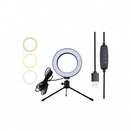 ZD67B Lampa pierścieniowa 16cm led staty