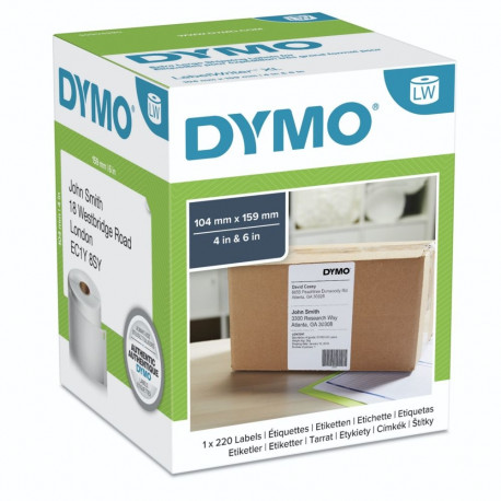 Dymo lähetussildid S0904980, valged
