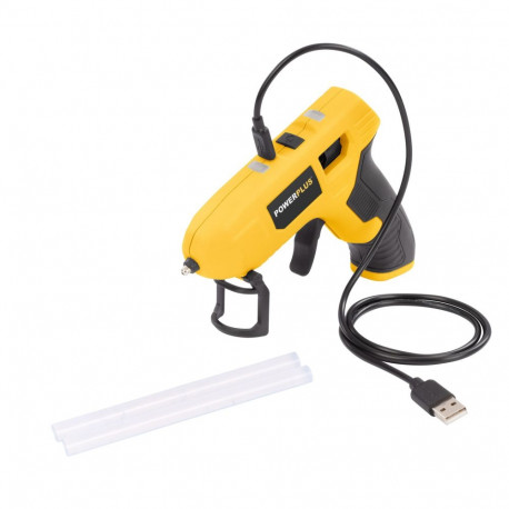 Karstā līmes pistole 4V, POWERPLUS, POWX147, 2200 mAh akumulators, 50 min darbības laiks, 0,4 min si