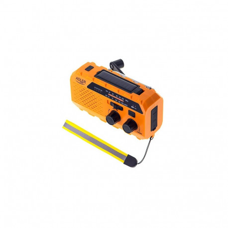 Adler solar radio with hand crank