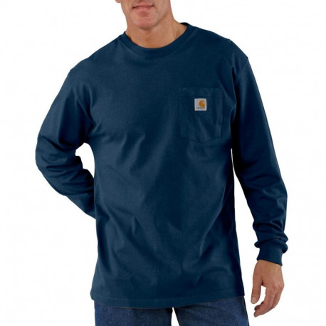 Carhartt T-särk, paksust kangast, pikkade varrukatega, tumesinine