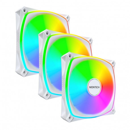 montech CASE FAN 120MM/RX120 PRO WHITE 3 IN 1