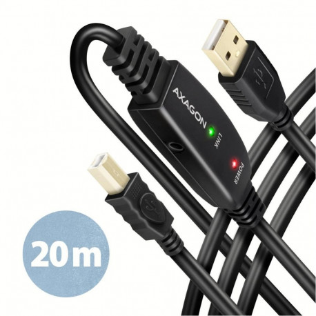 Axagon CABLE USB2.0 A-M/B-M ACTIVE/20M ADR-220B