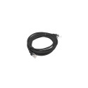 PATCHCORD CAT.5E UTP 3M BLACK FLUKE PASSED LANBERG