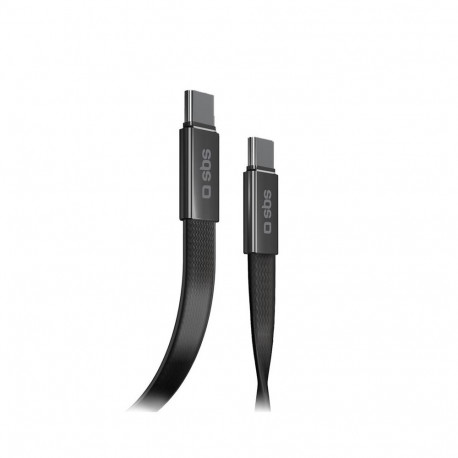 Kaabel SBS USB-C/USB-C, 60W, 1m, Flat Connector, Black