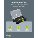 Goobay Tools Screwdriver Set with 100-Piece Bit Set