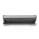 DIGITUS Patch panel,CAT6,10",8xSTP RJ45,black