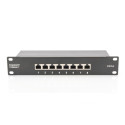 DIGITUS Patch panel,CAT6,10",8xSTP RJ45,black