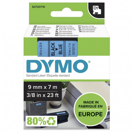 "DYMO D1 Schriftband 9mmx7.0m schwarz->blau"
