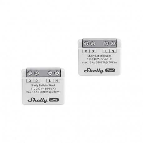 SHELLY EM Mini Gen4 Energy Meter, 2 pieces