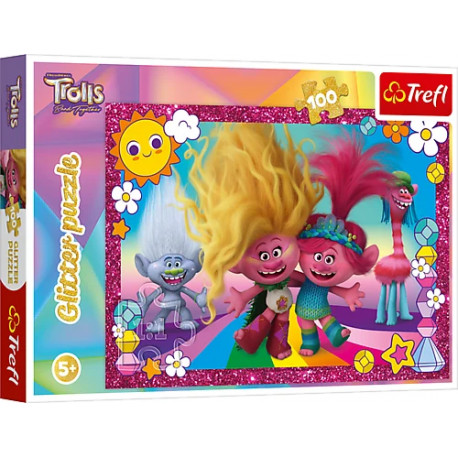 Trefl puzzle Trolls 3 Glitter 100pcs
