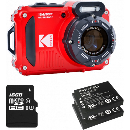 Kodak PixPro WPZ2 Bundle, punane
