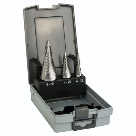 HSS-astmepuuride komplekt, Ø4mm–Ø30mm (3-osaline)
