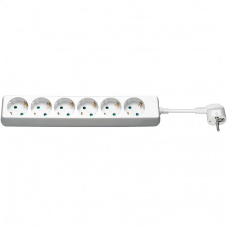 Goobay 6-Way Power Strip, 5 m, white 5 m