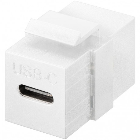 Goobay Keystone-moodul USB-C, USB 3.2 Gen 2 (10 Gbit/s), valge