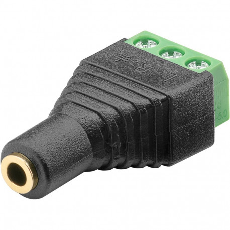 Goobay riviliitmik 3-pin > 3,5 mm pesa (3-pin, stereo) (10 tk)