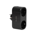 TUYA WiFi-controlled double smart socket, black