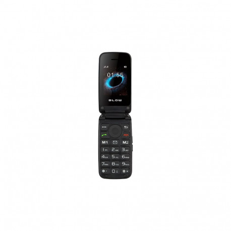 BLOW Black Phone for Seniors with a Flip Cover S24