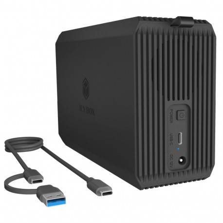 ICY BOX IB-RD3720-CU3 HDD/SSD enclosure Black 2.5/3.5"