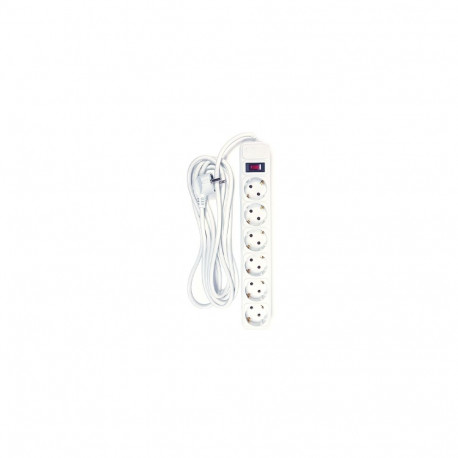 Extension cord 3m, 6 sockets, with switch
