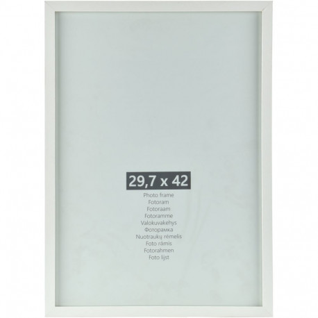 Pildiraam 30x42cm NINA valge plastik raam