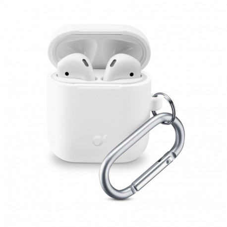 Airpods laadimiskarbiümbris Cellular Line Bounce 1/2, valge