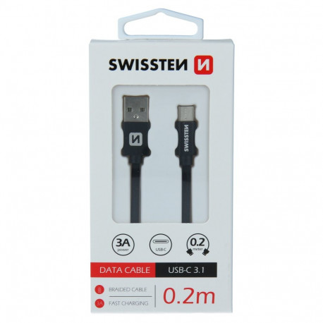 USB kaabel Swissten USB-A - USB-C, 0.2m