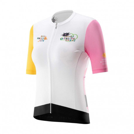 Rockbros 15210005004 M women's cycling jersey with print - white