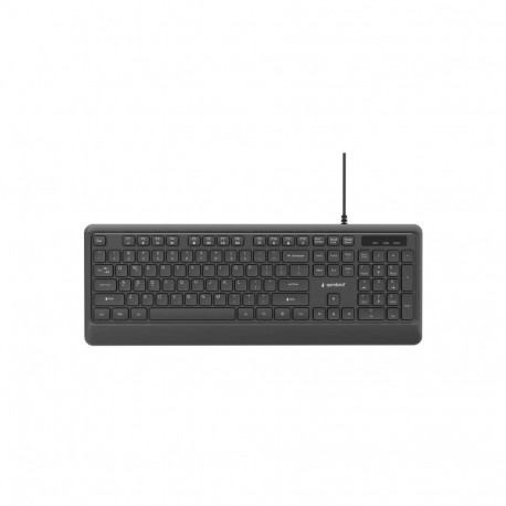 GEMBIRD Slim wired backlight keyboard black US layout