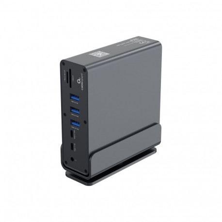 GEMBIRD mitme pordiga USB-adapter 15-in-1 USB-jaotur AF-ports v.2x2 + v.3x3 Type-CF + HDMIx2 + Displ