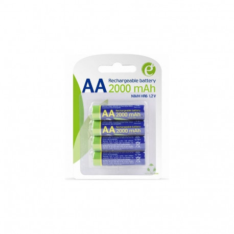 GEMBIRD Rechargeable AA instant batteries ready-to-use 2000mAh 4 pcs blister pack
