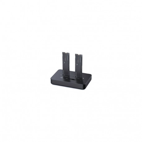 GEMBIRD Desktop dual drive USB Type-C M.2 NVME and SATA SSD docking station black