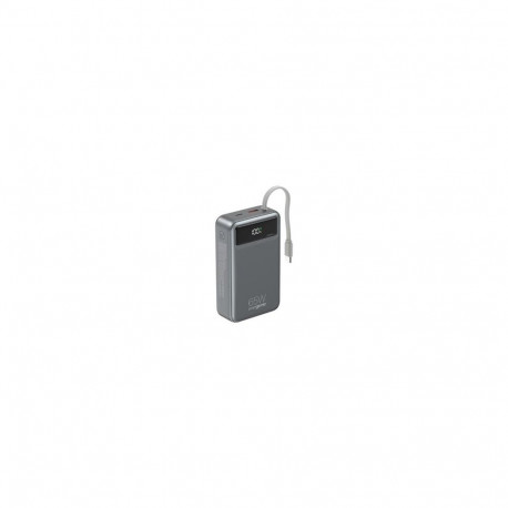 GEMBIRD akupank 65W kiirlaadimisega integreeritud kaablitega 20000mAh, must