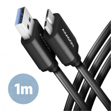 Axagon CABLE USB3.2 TO MICRO-B 1M/SPEED BLK BUMM3-AM10AB