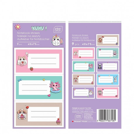 Vihikukleebis Yuhu Girl 9tk Interdruk