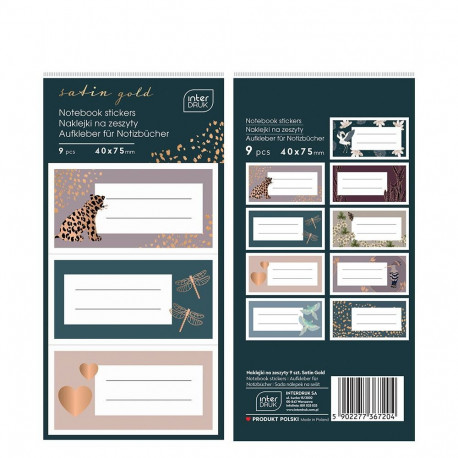 Vihikukleebis Satin Gold 9tk Interdruk
