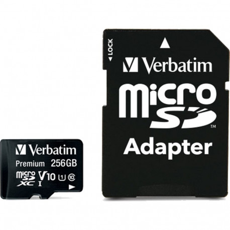 Verbatim microSDXC-mälukaart 44087 256GB Class 10 UHS-I koos adapteriga
