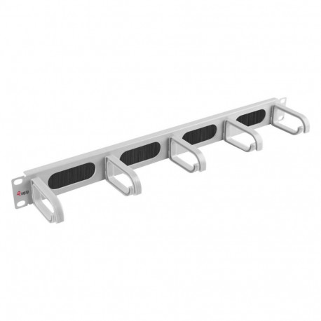 "Equip 19"" Kabelmanagement 5xPlastikringe Stahl 1U RAL7035"