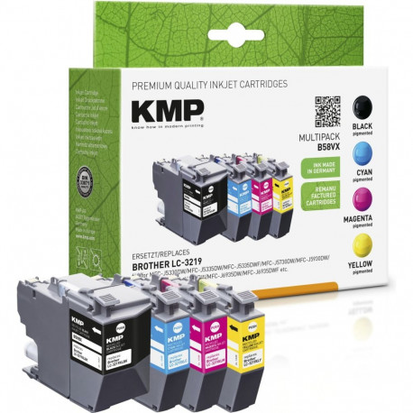"KMP 1537,4005 MultiPack black, cyan, magenta, yellow pigm. ink ersetzt BROTHER LC3219XLVAL"