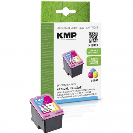 KMP tindikassett 1746,4030, värvitint, asendab HP302XL (F6U67AE)